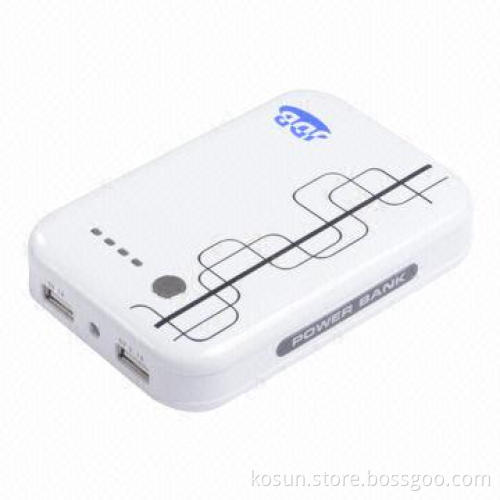 Dual-USB Port Power Banks, 5V/1,000mA Input Voltage
